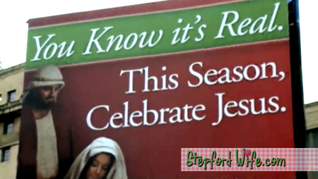 New York Christmas Holiday Billboard at Lincoln Tunnel You Know Its Celebrate Christmas
